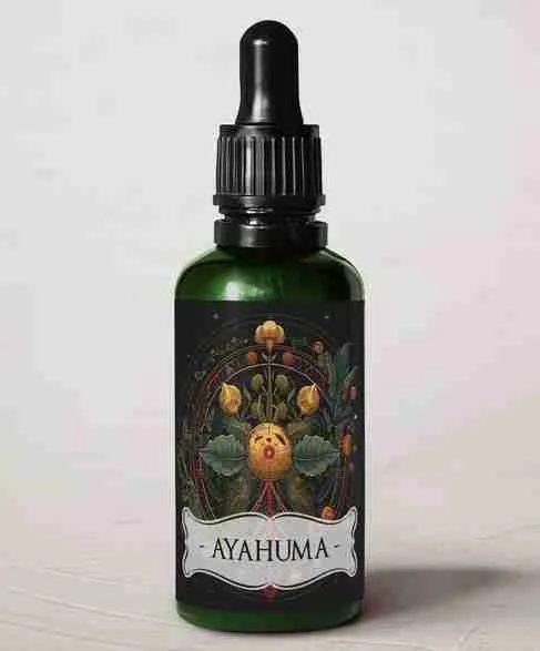 AYAHUMA Raw Organic Plant Extract – Thick dark brown liquid concentrate, traditional Ayahuasca blend of Banisteriopsis caapi and Psychotria viridis