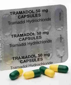 Tramadol 50mg capsules - Genuine green yellow white hard gelatin pills for moderate pain relief